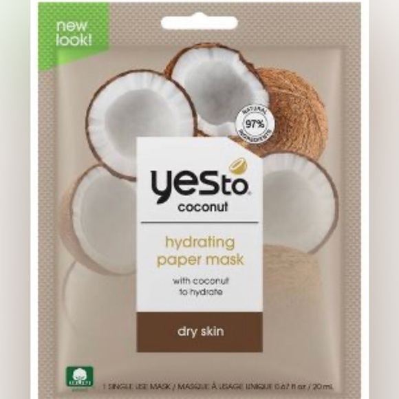 4pack yes to coconut hydrating paper mask & grapefruit brightening peel-off mask - Picture 4 of 10